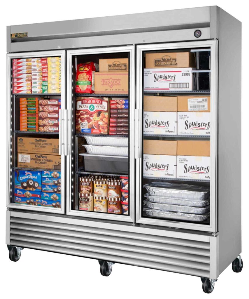 True T 72FGLD ReachIn Freezer Glass Swing 3Door 10ºF Freezer