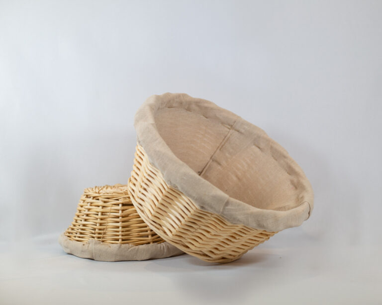 Round Proofing Basket, Rattan with Linen Liner 10.25" TMB Baking