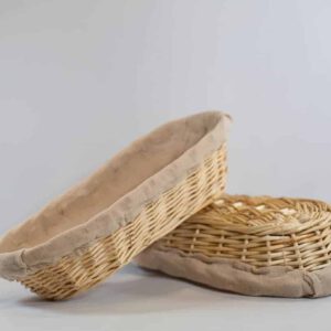 Round Proofing Basket, Rattan with Linen Liner 8.5 - TMB Baking