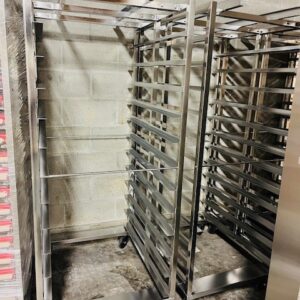 LBC Double Side Load Stainless Steel Roll-in Oven Rack, 12 Slides