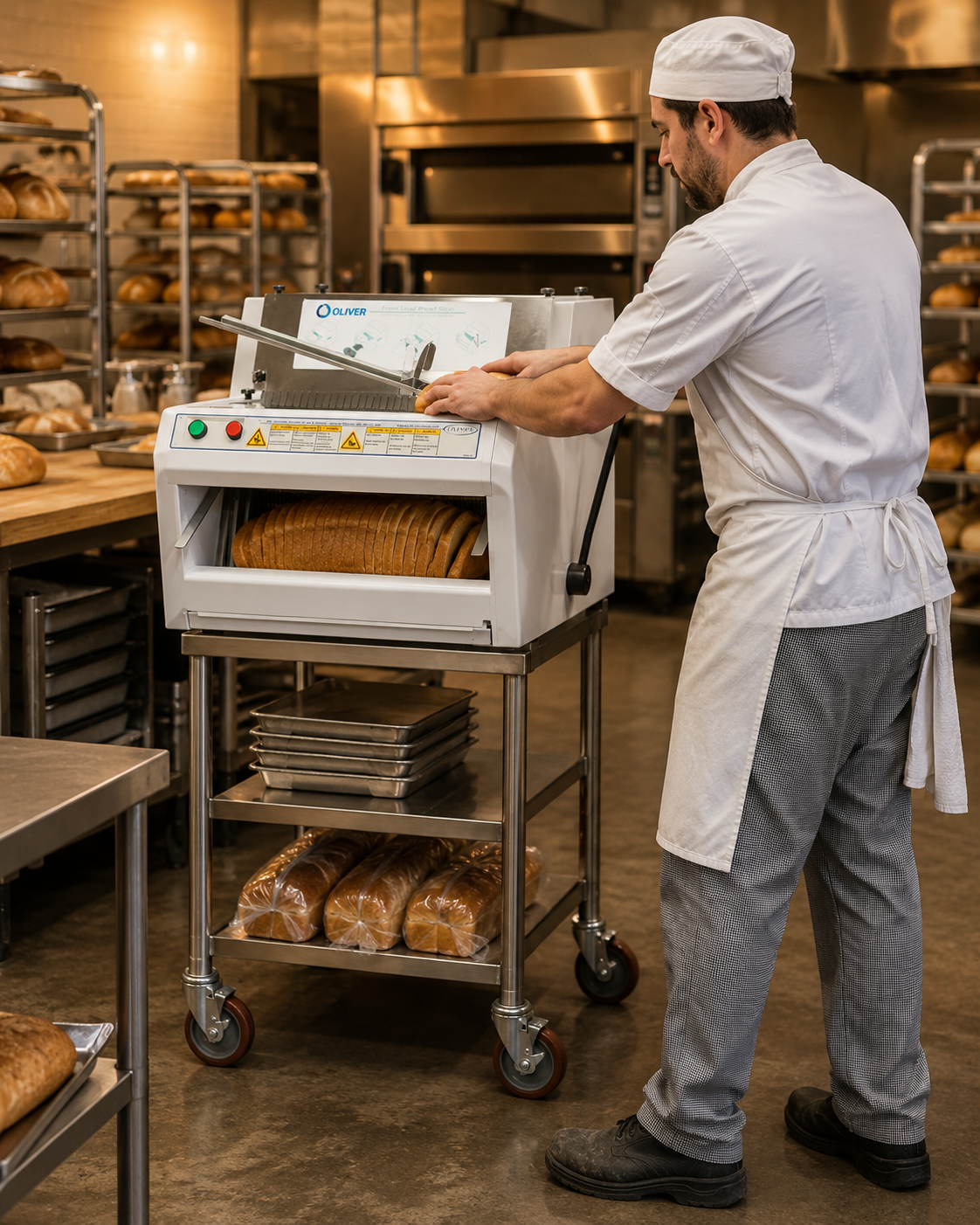 Bread slicer and bagger